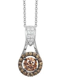 Le Vian - Le Vian Chocolate Solitaire 14k 0.64 Ct. Tw. Diamond Drop Pendant Necklace - Lyst
