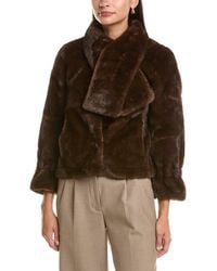 La Fiorentina - Plush Faux Fur Jacket - Lyst