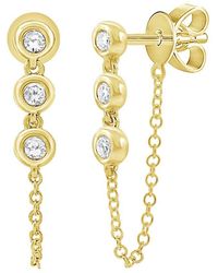 Sabrina Designs - 14k 0.15 Ct. Tw. Diamond Chain Dangle Earrings - Lyst