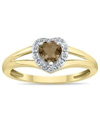 Gem Spark - 14K 0.51 Ct. Tw. Diamond & Smoky Quartz Ring - Lyst