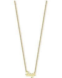 Argento Vivo - 18k Over Silver Paige Script Necklace - Lyst