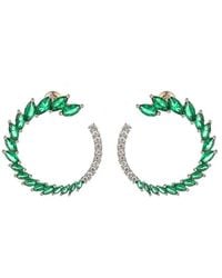 Eye Candy LA - Luxe Collection Cz Roman Green Dangle Earrings - Lyst