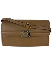 Gucci - Leather G Linea Matisse Interlocking Clutch Shoulder Bag (Authentic Pre-Loved) - Lyst