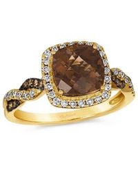 Le Vian - Chocolate Twist 14K 2.35 Ct. Tw. Diamond & Smoky Quartz Ring - Lyst
