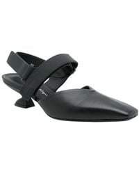 Ferragamo - Square-Toe 45Mm Leather Pump - Lyst