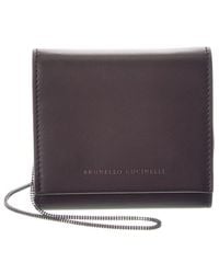 Brunello Cucinelli - Leather Wallet On Chain - Lyst