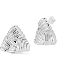 Glaze Jewelry - Plated Vintage-Inspired Triangular Stud Earrings - Lyst