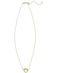 Italian Gold - 14K Love Knot Necklace - Lyst