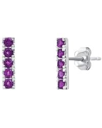 MaxColor - 14K 0.25 Ct. Tw. Amethyst Stud Earrings - Lyst