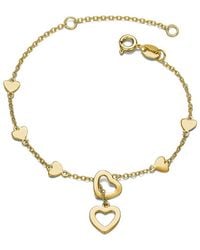 Rachel Glauber - 14k Plated Heart Bracelet - Lyst