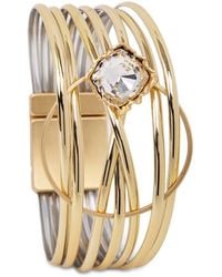 Saachi - Halo Statement Leather Bracelet - Lyst