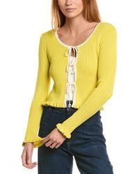 Laundry by Shelli Segal - Pointelle Cardigan Sweater - Lyst