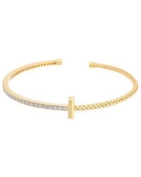 Meshmerise - 18K Over 0.15 Ct. Tw. Diamond Mesh Cuff Bracelet - Lyst