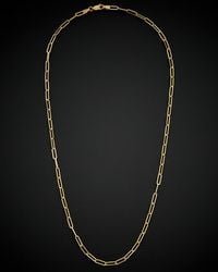 Italian Gold - 14k Polished Paperclip Chain Necklace - Lyst