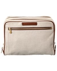 Brunello Cucinelli - Canvas & Leather Pouch - Lyst