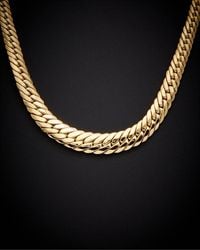 Italian Gold - 14K Graduated Cuban Link Necklace - Lyst