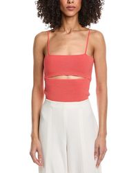 LAPOINTE - Crepe Matte Front Slit Tank - Lyst