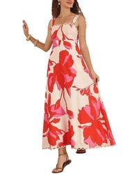 LOEY - Printed Maxi Dress - Lyst