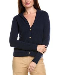 Kier + J - Kier + J Sailor Collar Wool & Cashmere-Blend Cardigan - Lyst