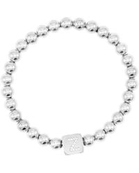 Adornia - Cz Initial Cube Stretch Bracelet - Lyst