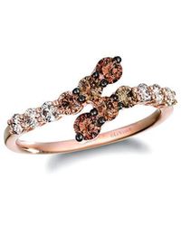 Le Vian - Chocolate Ombre 14K Rose 0.94 Ct. Tw. Diamond Bypass Ring - Lyst