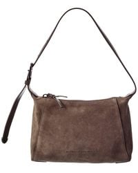 Brunello Cucinelli - Suede Shoulder Bag - Lyst