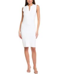 St. John - Solid Stretch Knit Sweaterdress - Lyst