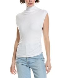 Michael Stars - Campbell Ruched Mock Neck T-Shirt - Lyst