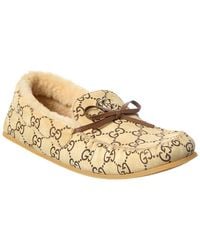 Gucci - Driver Wool & Leather Loafer - Lyst