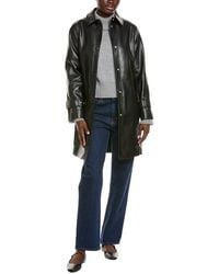 Via Spiga - Snap Front Tie Belt Jacket - Lyst