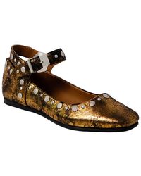 Free People - Mystic Mary Leather Flat - Lyst