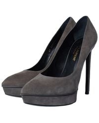 Saint Laurent - Suede Janis Pump (Authentic Pre-Loved) - Lyst