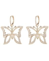 Eye Candy LA - Edith Cz Butterfly Dangle Earrings - Lyst