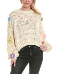 Beulah London - Flower Linen-blend Sweater - Lyst