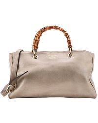 Gucci - Leather Bamboo Shopper Tote Medium (Authentic Pre-Loved) - Lyst