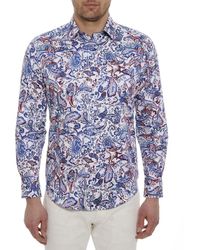 Robert Graham Classic-fit Linen-blend Shirt for Men Mens Clothing Shirts Casual shirts and button-up shirts 