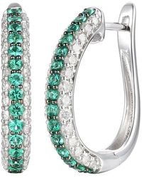 Le Vian - Sustainability 14K 1.46 Ct. Tw. Diamond & Emerald Hoop Earrings - Lyst