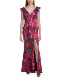 Rene Ruiz - Ruffle Cap Sleeve Gown - Lyst