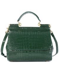 Tiffany & Fred Paris - Croc-Embossed Leather Satchel - Lyst