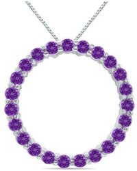 Gemstones - Gem Spark 2.95 Ct. Tw. Amethyst Pendant Necklace - Lyst