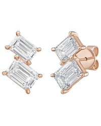 Diana M. Jewels - Diana M. 14K Rose 12.00 Ct. Tw. Lab-Grown Diamond Earrings - Lyst