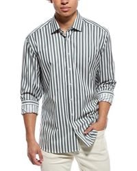 Eterna - Stripe Twill Shirt - Lyst