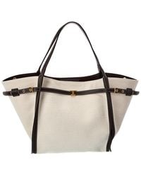 Tod's - Logo Medium Canvas & Leather Tote - Lyst