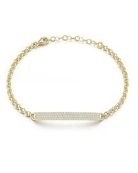 Glaze Jewelry - 14k Over Silver Cz Id Bracelet - Lyst