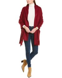 Amicale Cashmere - Solid Cashmere & Wool-Blend Wrap - Lyst