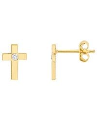 HAWLEY ST - 14K 0.04 Ct. Tw. Diamond Religious Earrings - Lyst