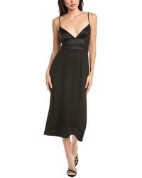 St. John - Heavy Crepe Midi Dress - Lyst