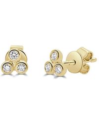Sabrina Designs - 14K 0.13 Ct. Tw. Diamond 3-Stone Earrings - Lyst