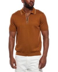 Isaia - Wool, Silk, & Cashmere-Blend Polo Sweater - Lyst