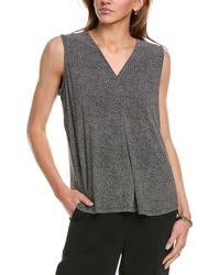 Anne Klein - Pleat Front Shell - Lyst